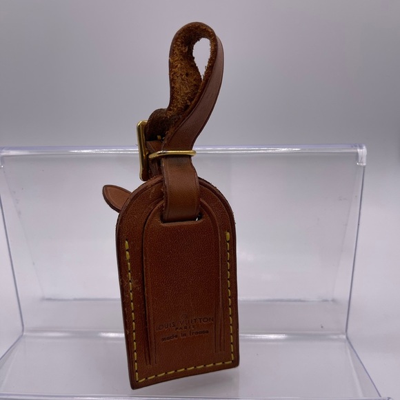 Louis Vuitton - natural MINI leather luggage / name tag - Picture 2 of 5
